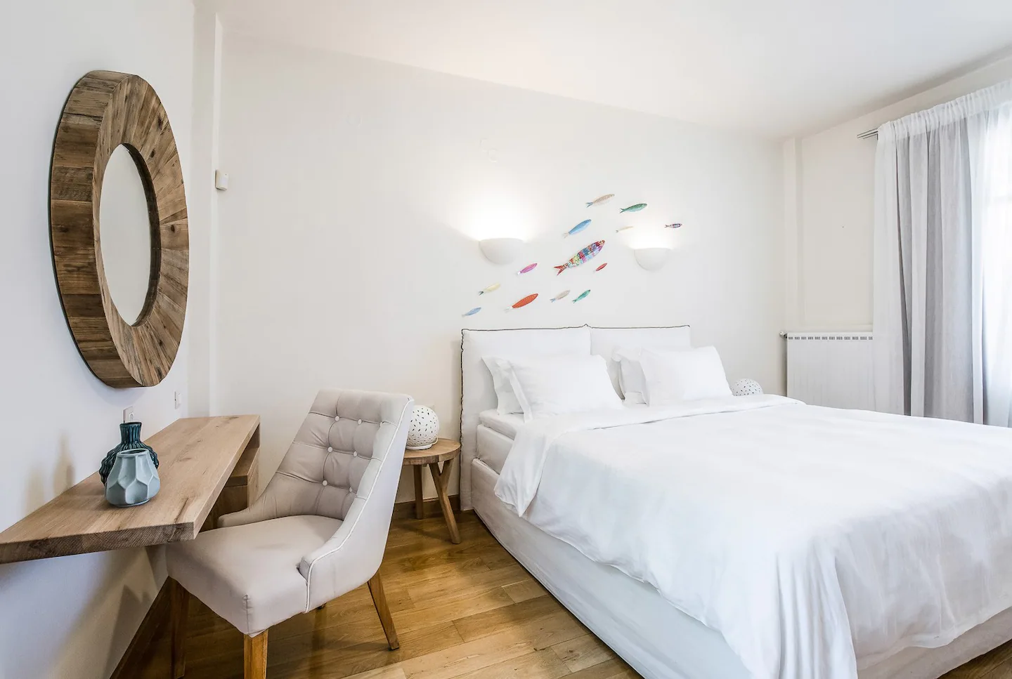 chambre blanche et naturelle