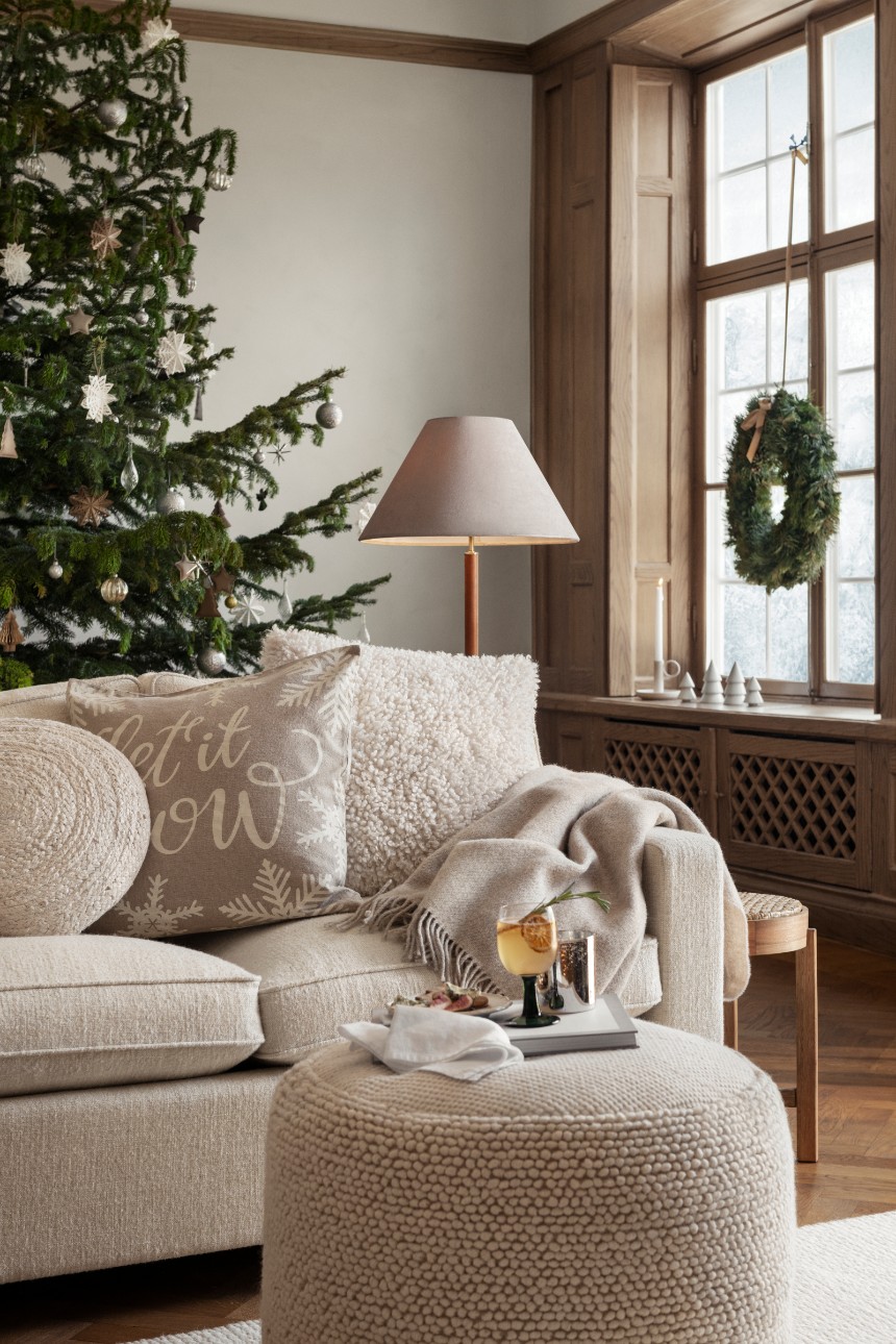 salon décoré pour Noël