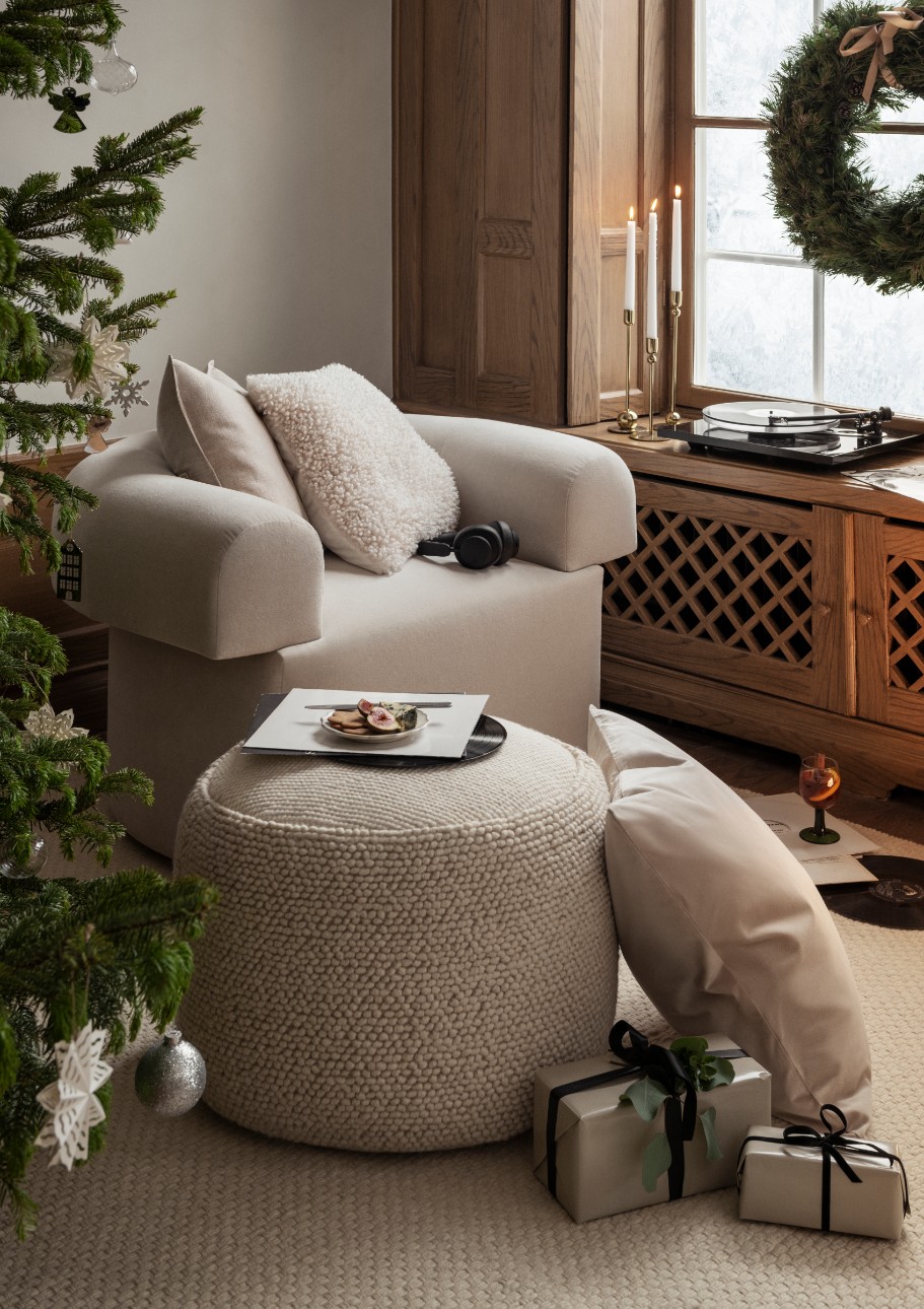 salon décoré pour Noël