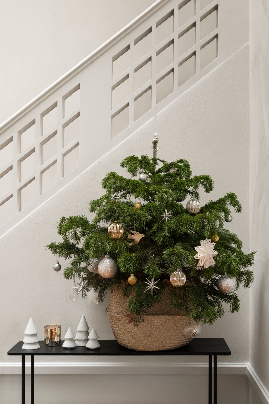 entrée décorée pour Noël