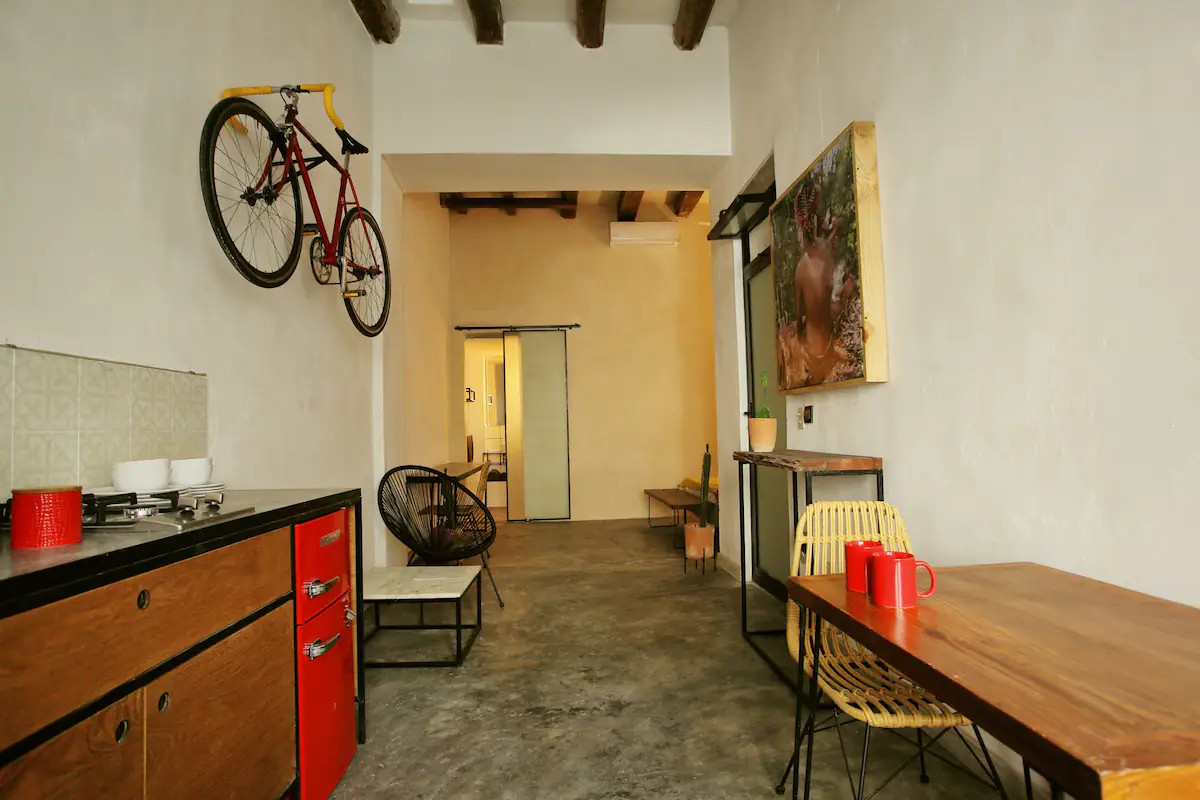 cuisine loft rénové
