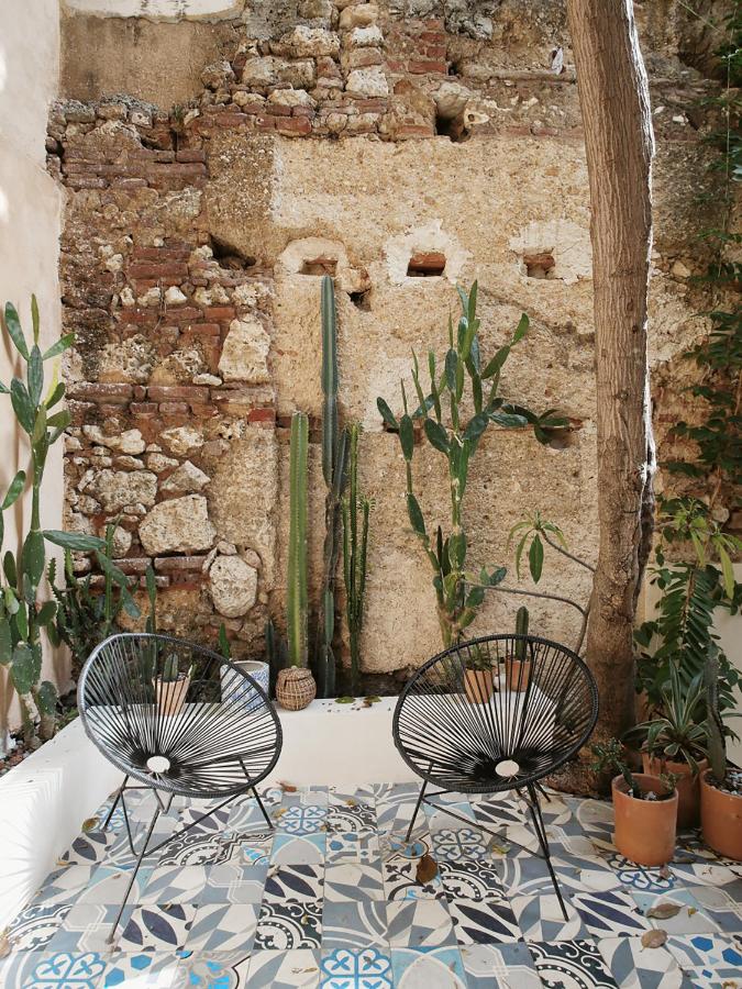 terrasse en carreaux de ciment