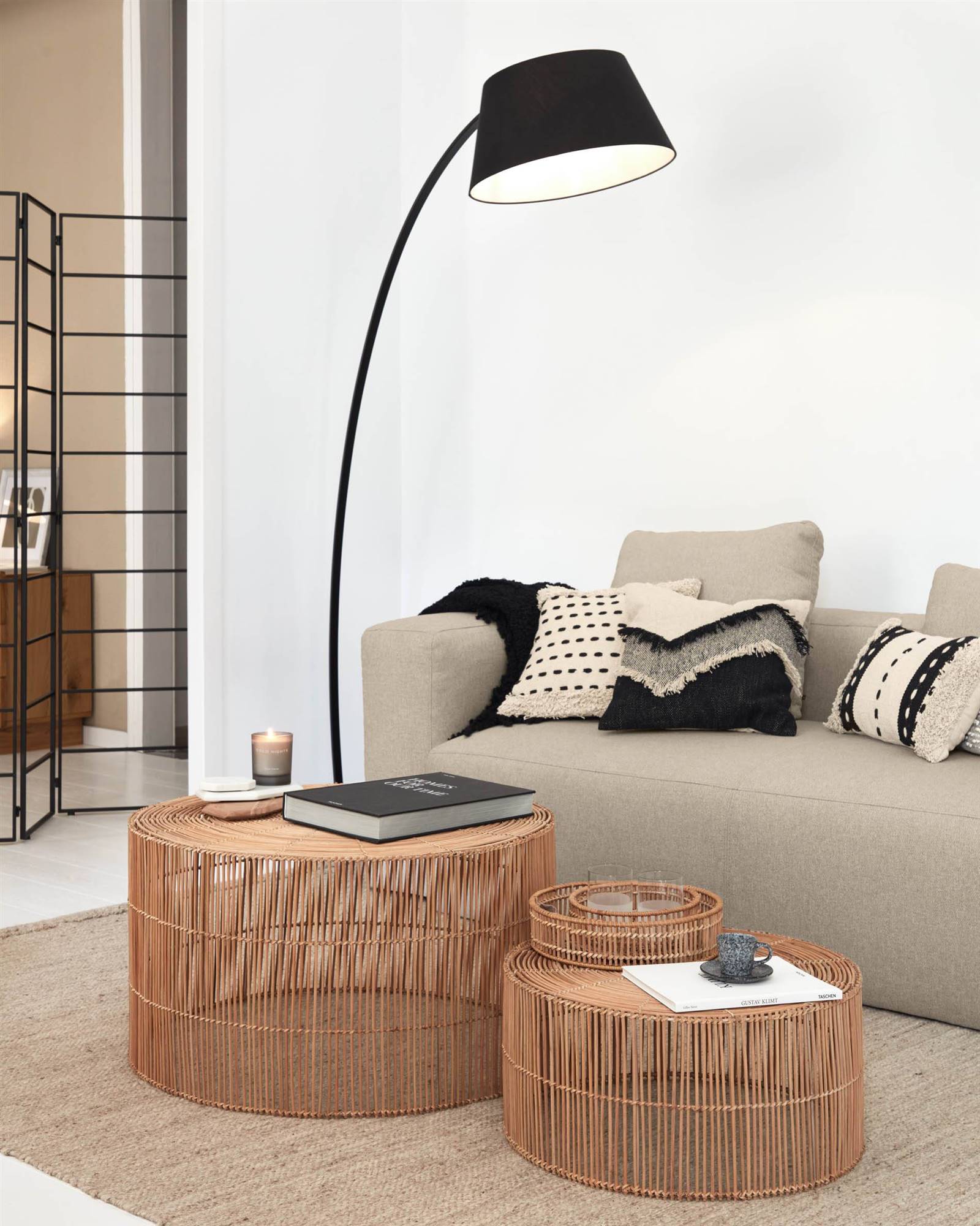 salon loft contemporain déco naturelle