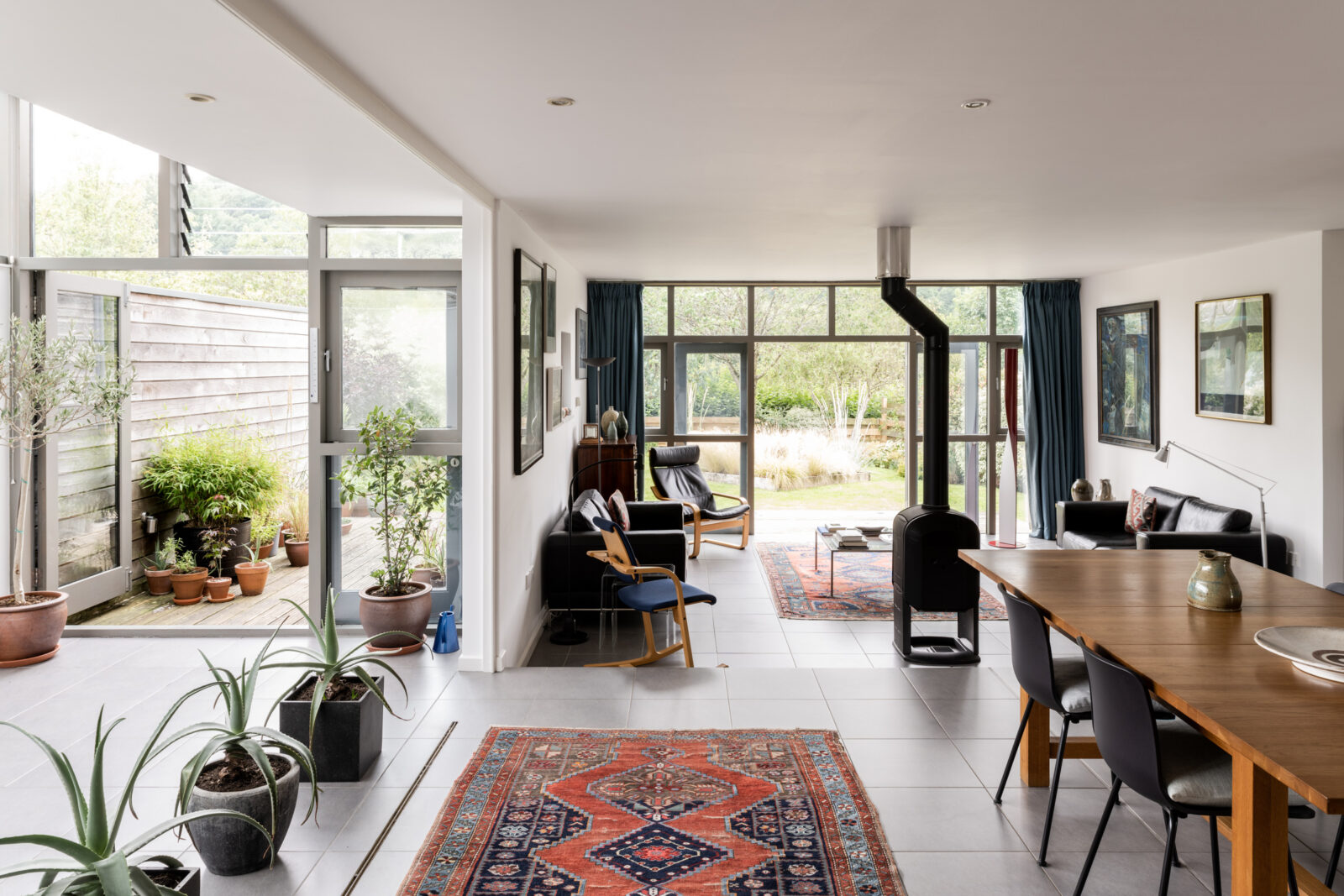 salon maison en bois
