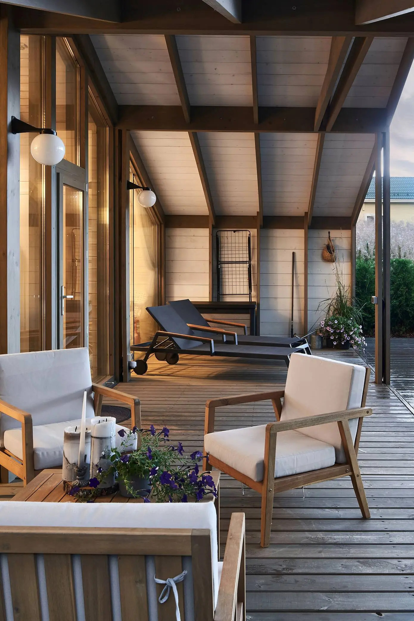 terrasse en bois abritée