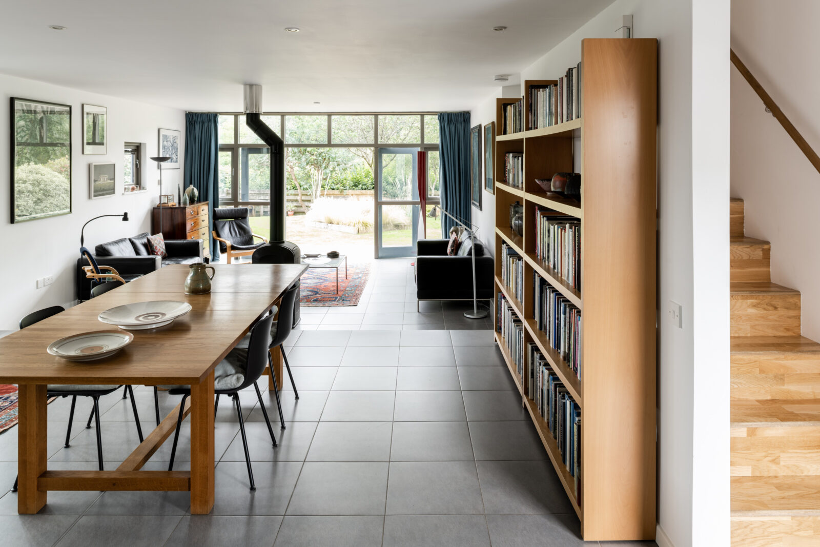 salon maison en bois