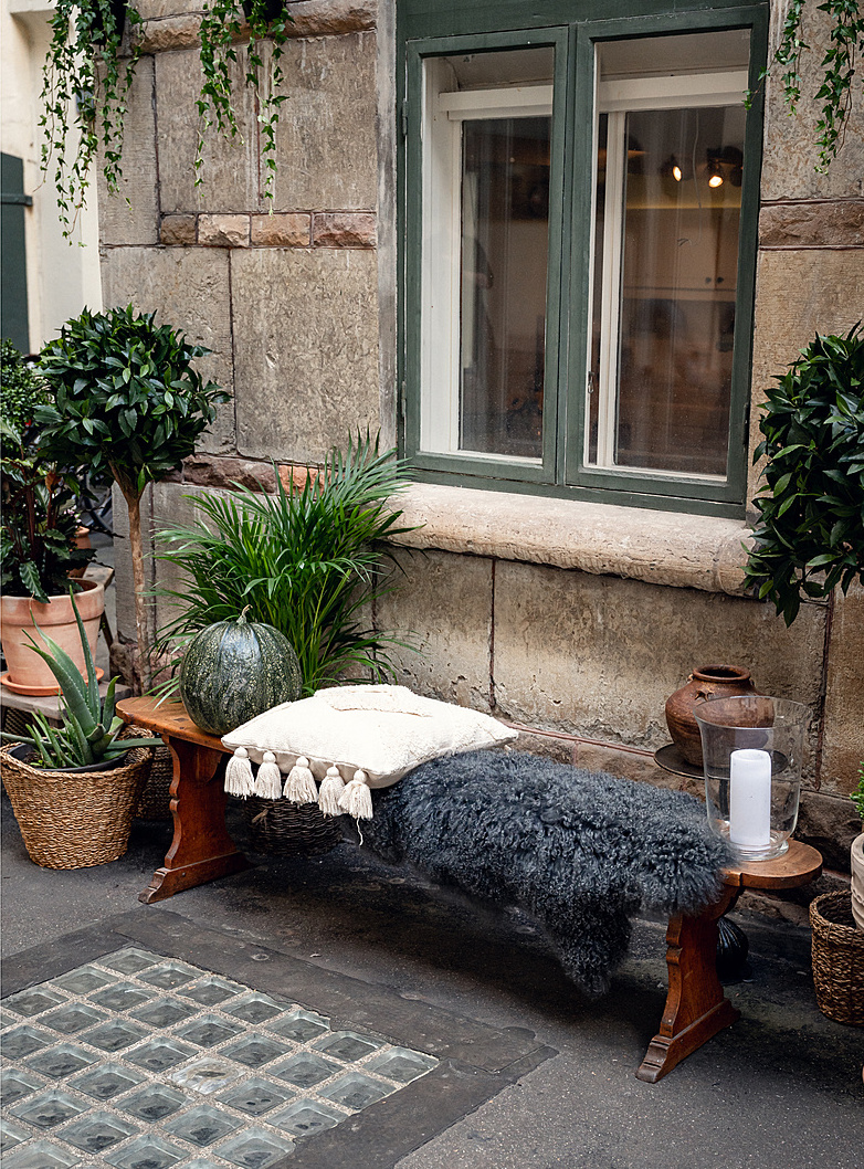 terrasse avec banc