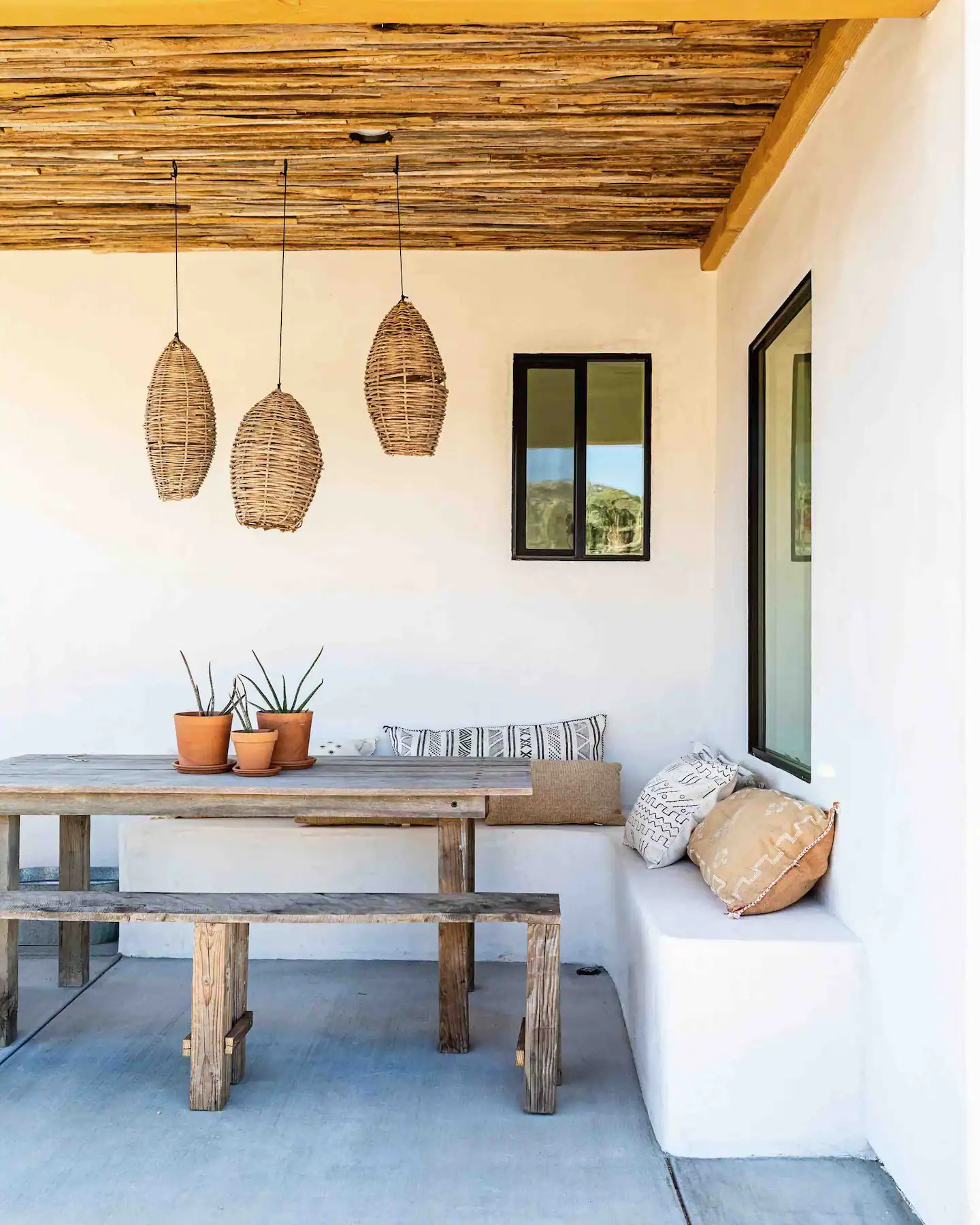 terrasse avec canisses
