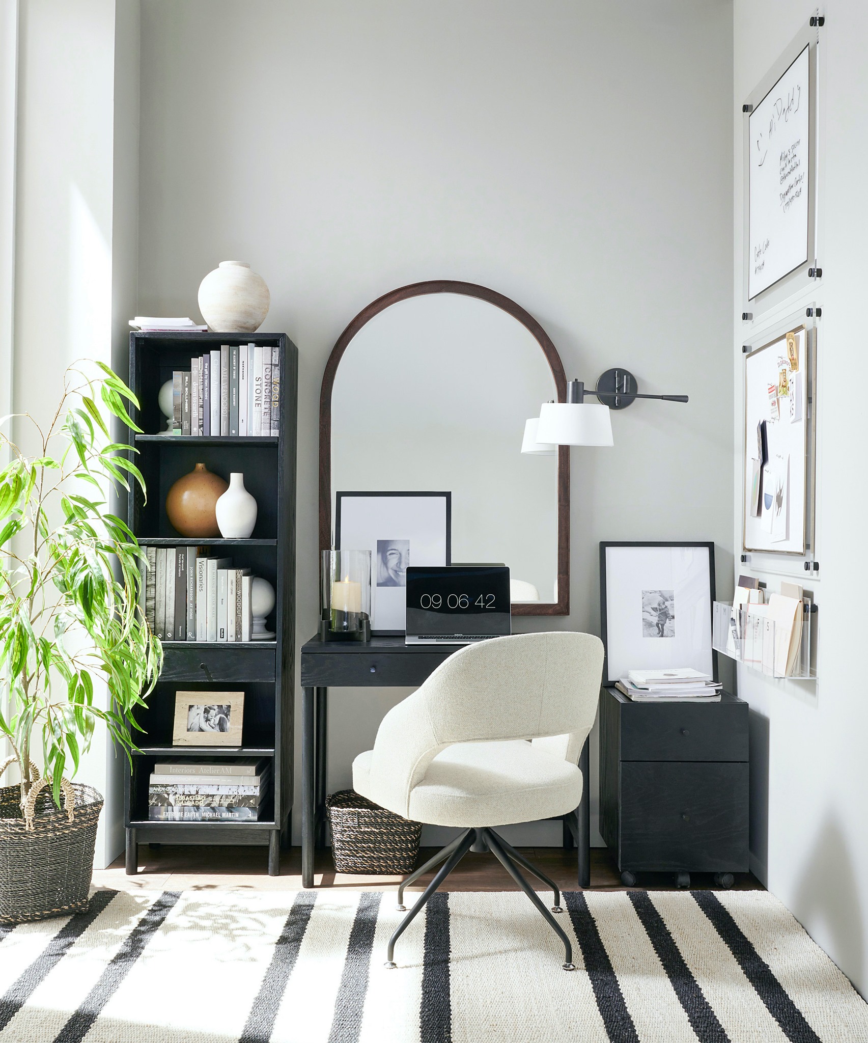 bureau coiffeuse design noir