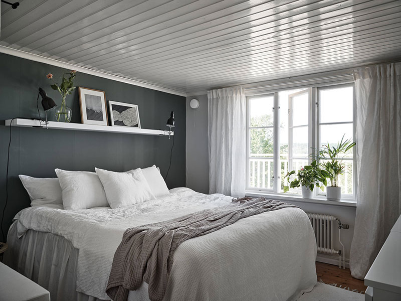 chambre décoration grise