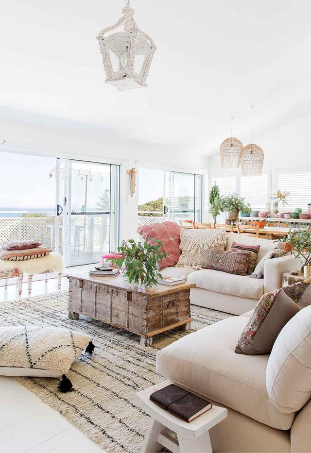 salon maison de plage décoration naturelle