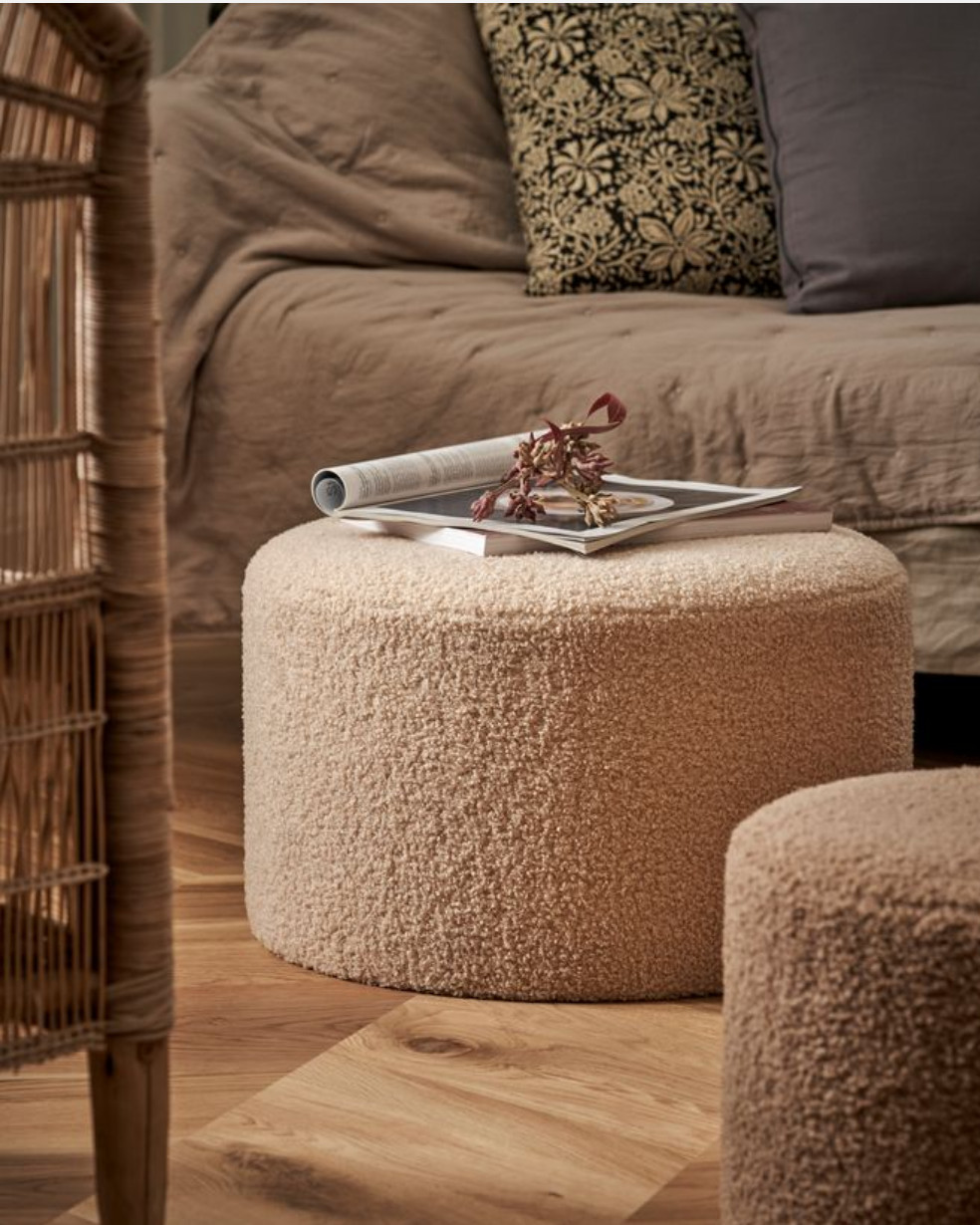 pouf bouclé nouveautés Sostrene Grene pouf bouclé nouveautés Sostrene Grene