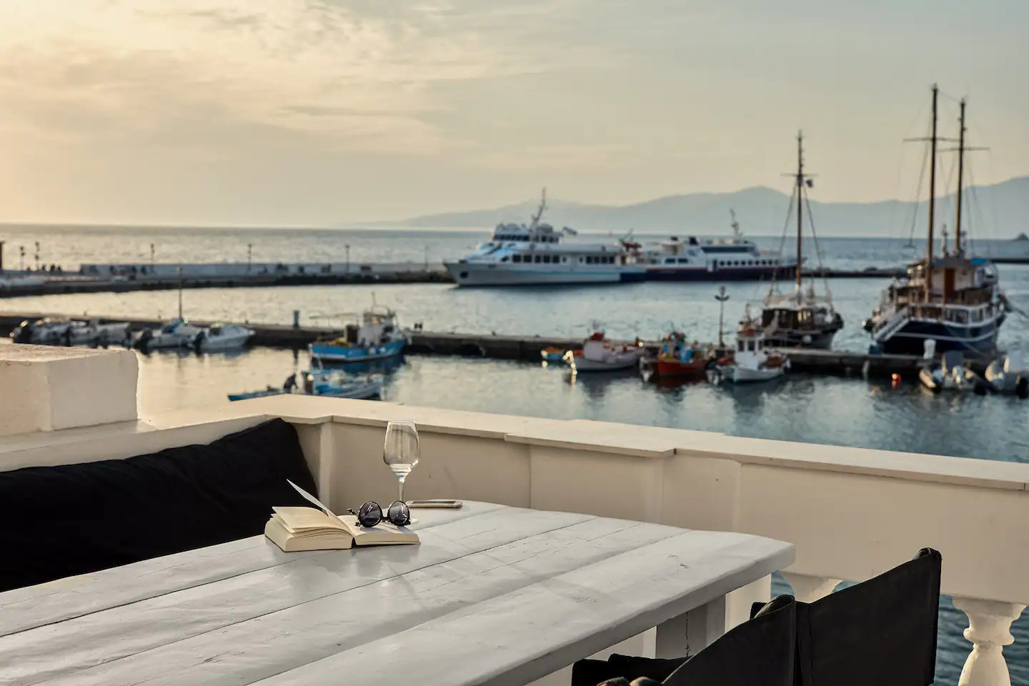 terrasse maison vue port