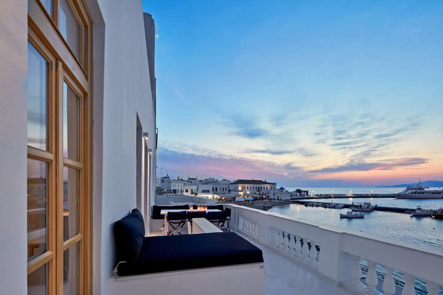 terrasse maison vue port
