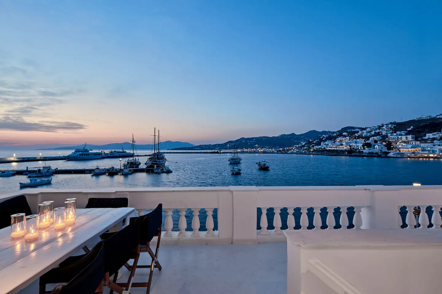 terrasse maison vue port