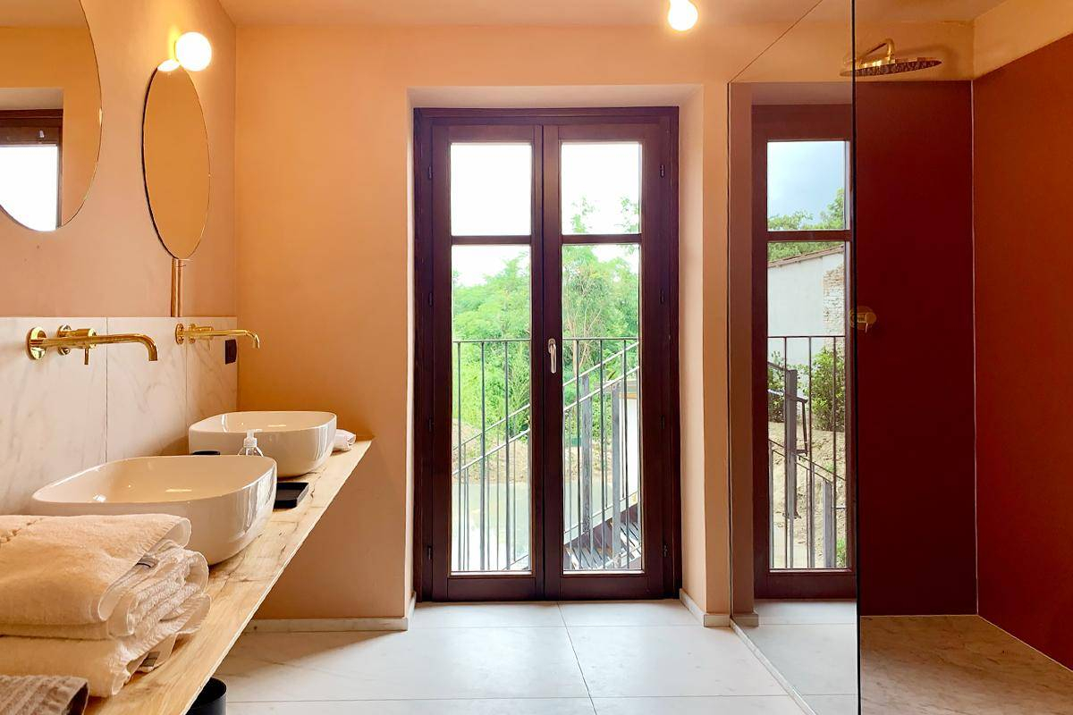 salle de bain terracotta