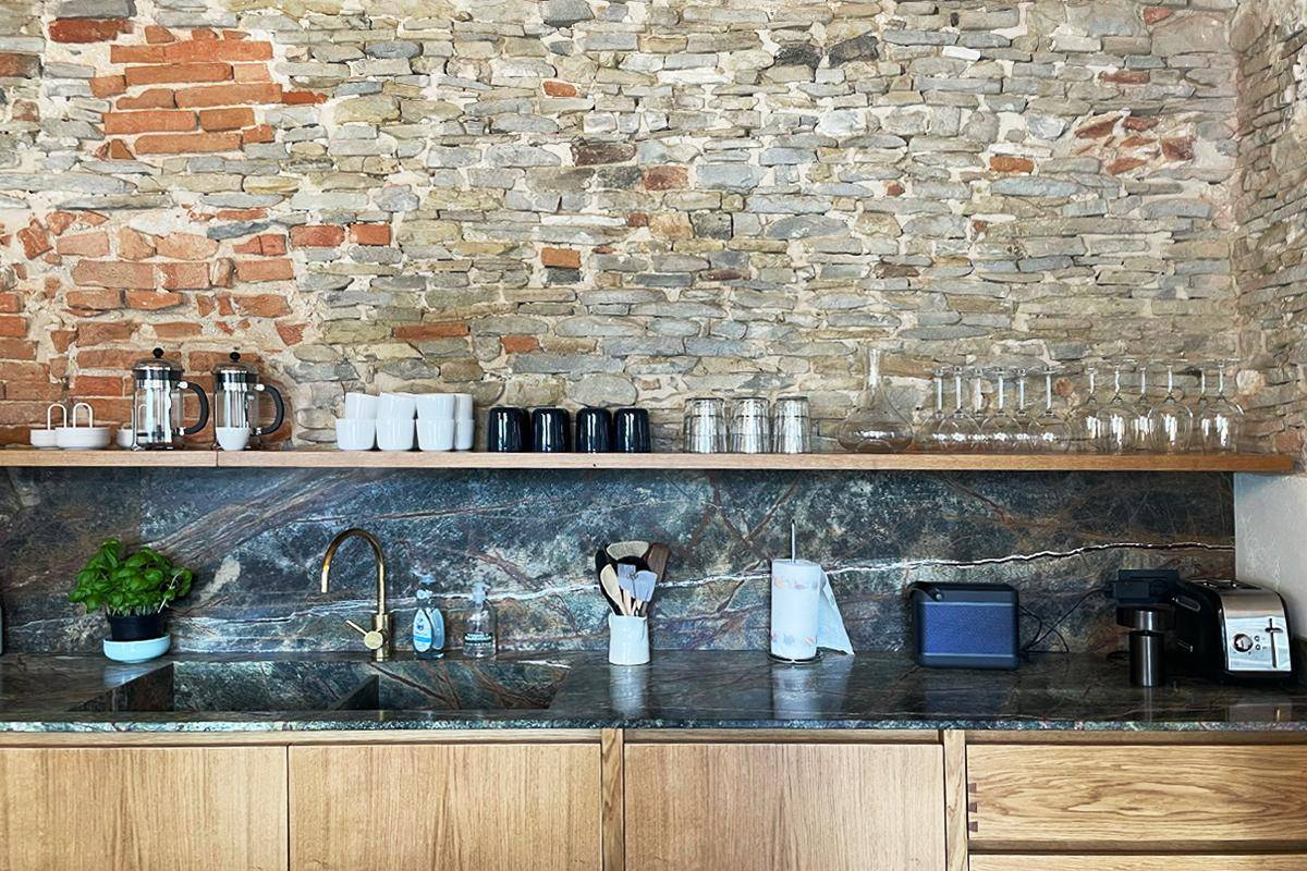 cuisine design bois et marbre