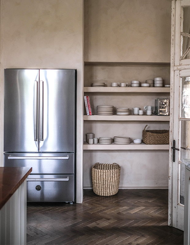 cuisine rustique avec électroménager inox