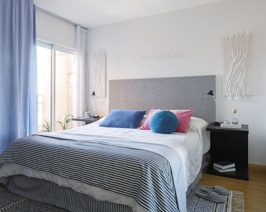 chambre décoration bleue