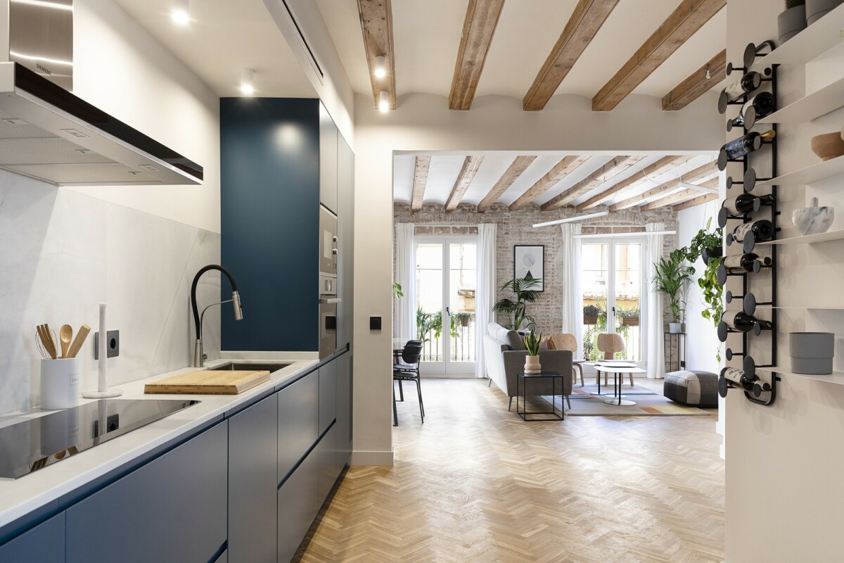cuisine design appartement ancien rénové