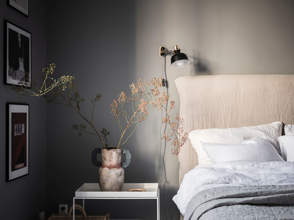 chambre décoration grise et beige