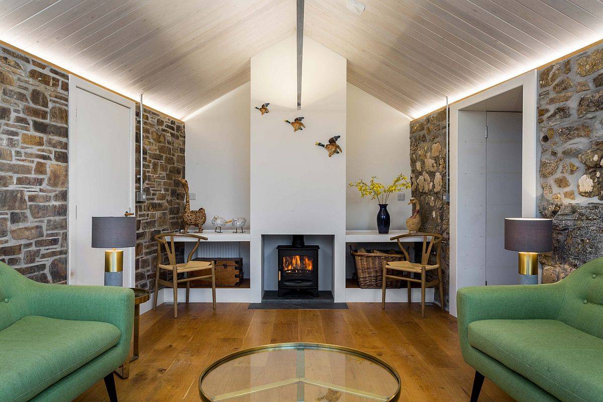 salon maison en pierres rénovée