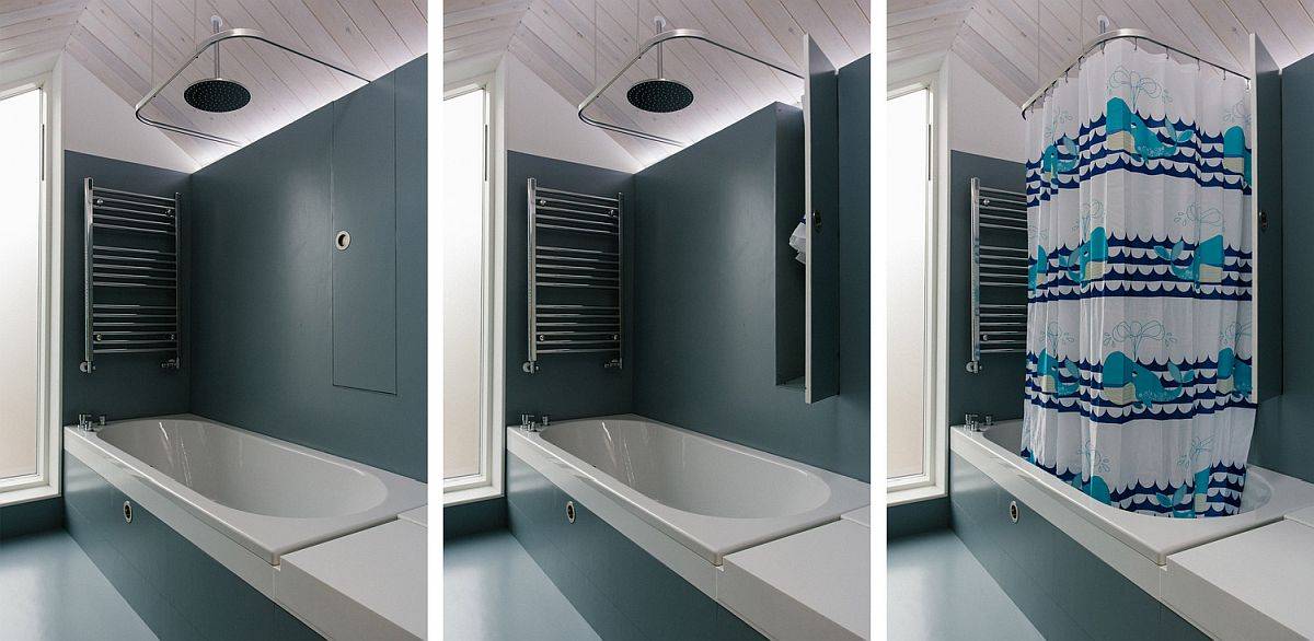 salle de bain bleue