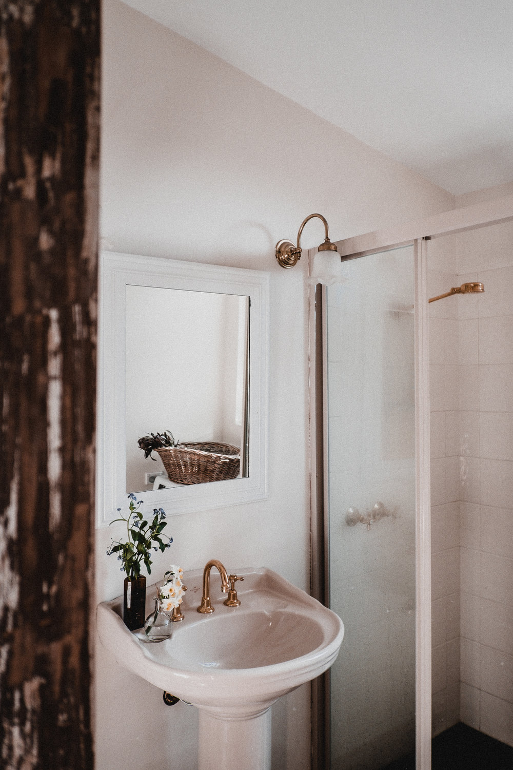 salle de bain à l'ancienne