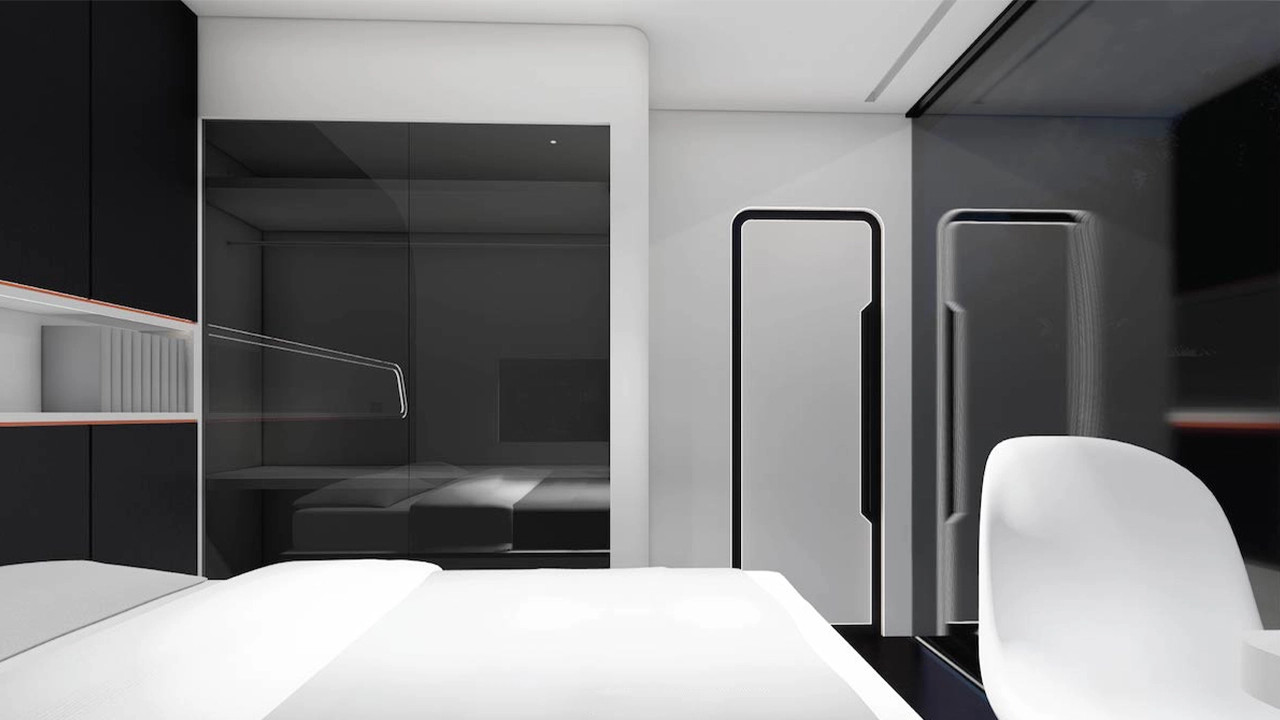 chambre design et futuriste tiny house