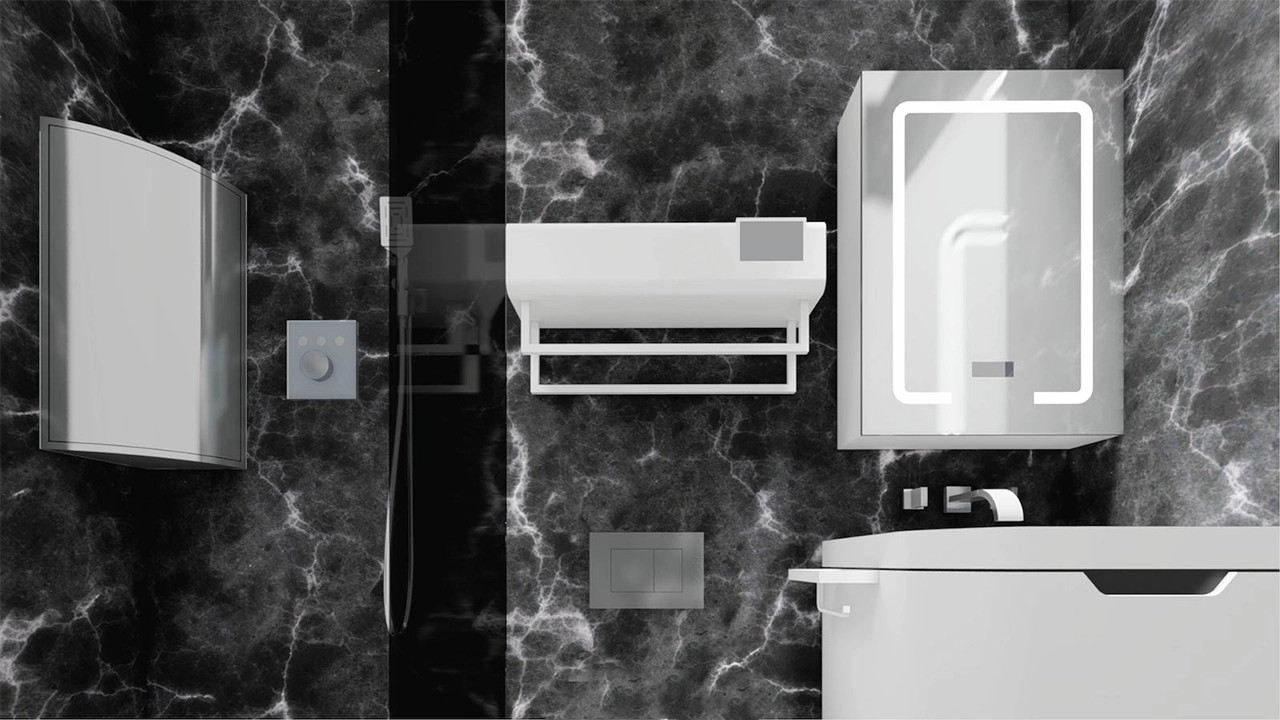 salle de bain design et futuriste tiny house
