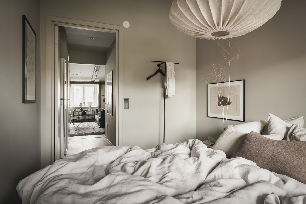 chambre avec draps en lin