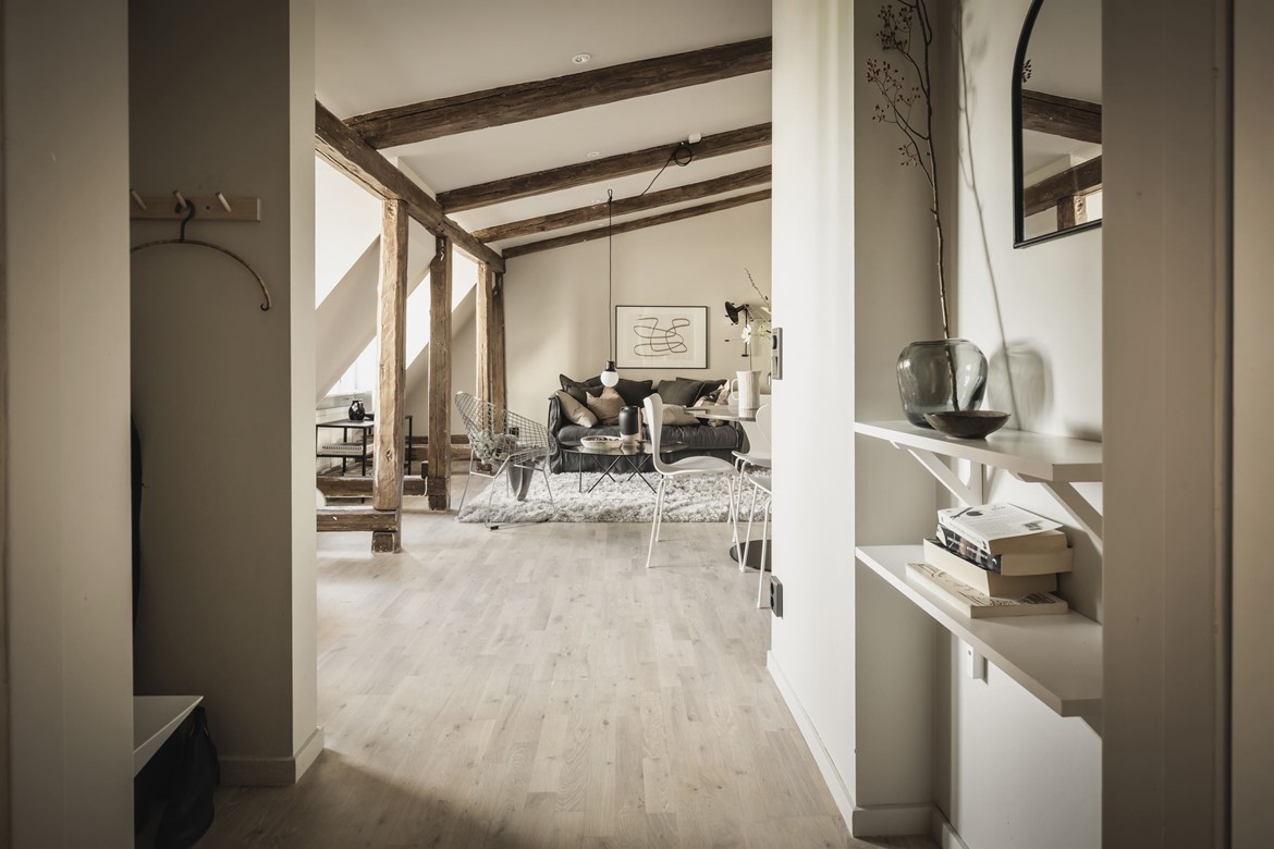 entrée appartement sous les toits