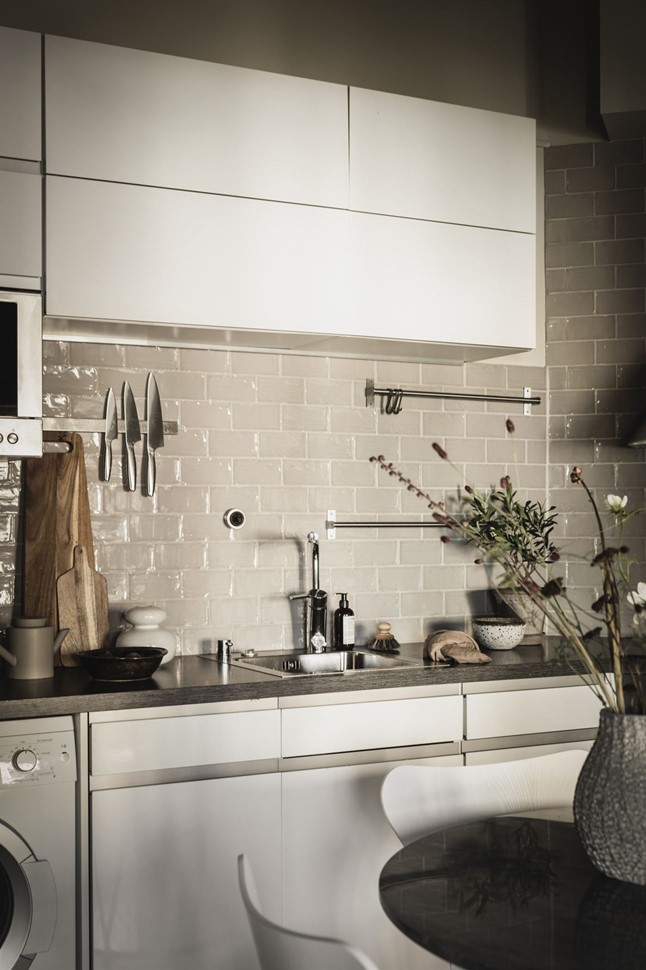 cuisine blanche design avec zelliges
