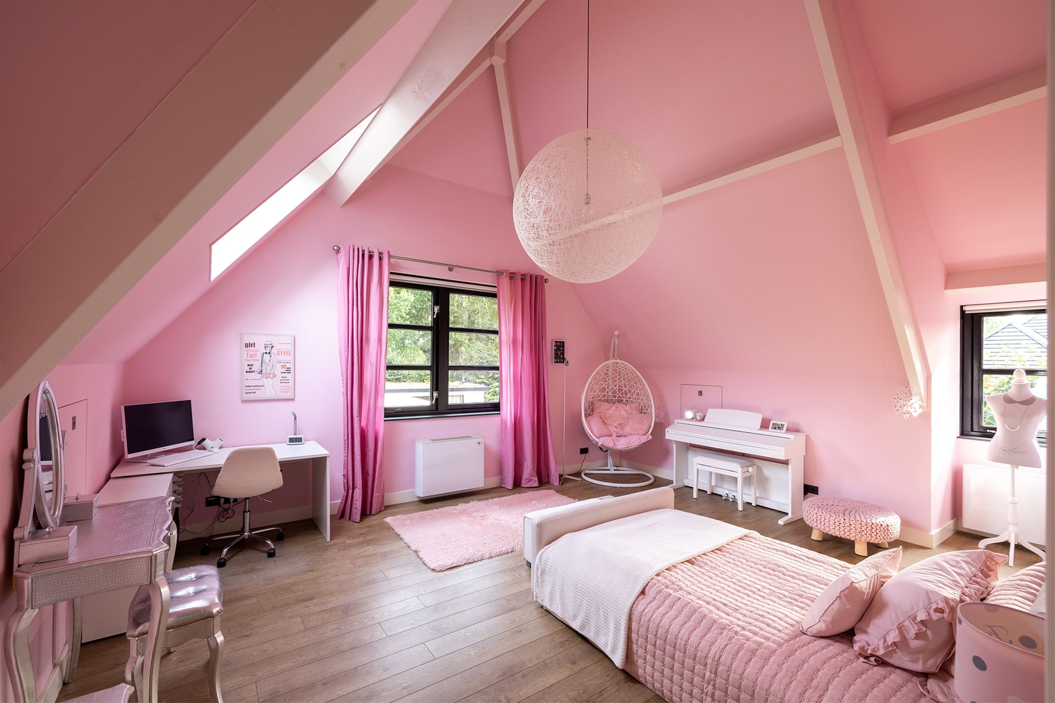 chambre fille rose