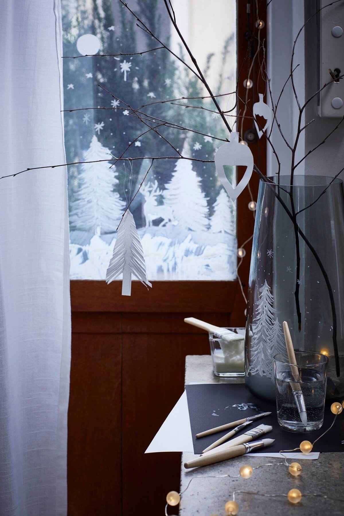 décoration givre fenêtre