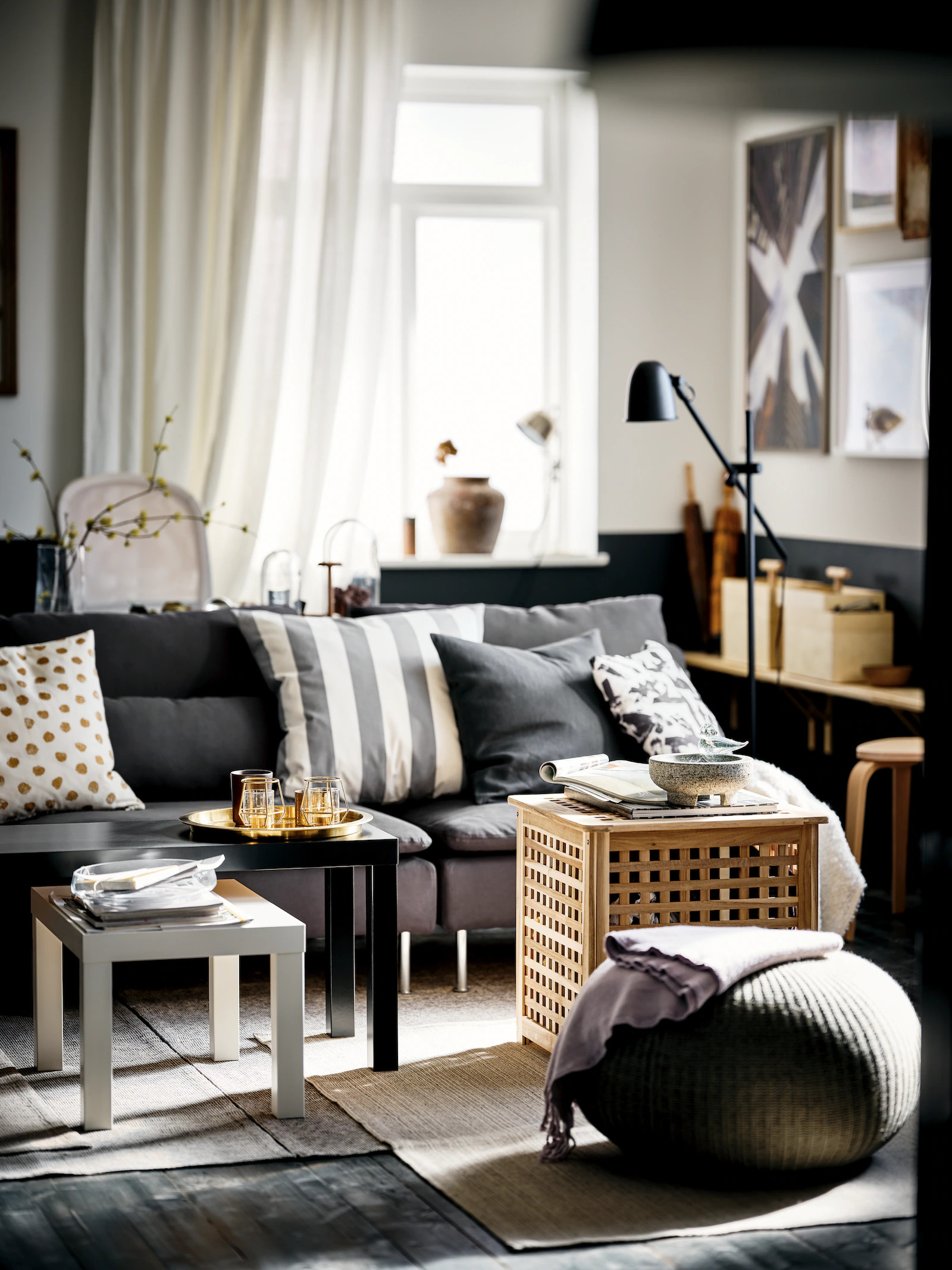 salon aménagé par IKEA