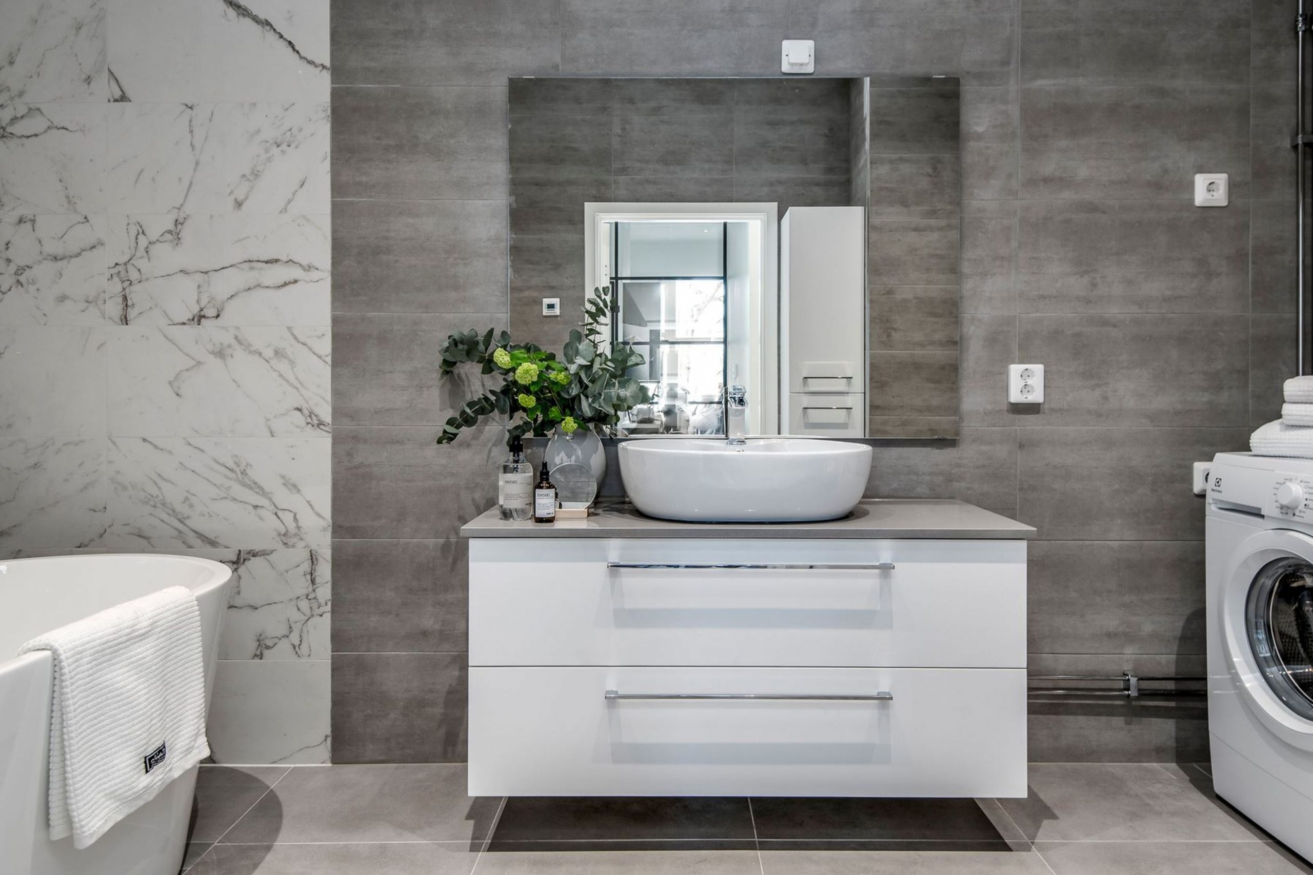 salle de bain marbre