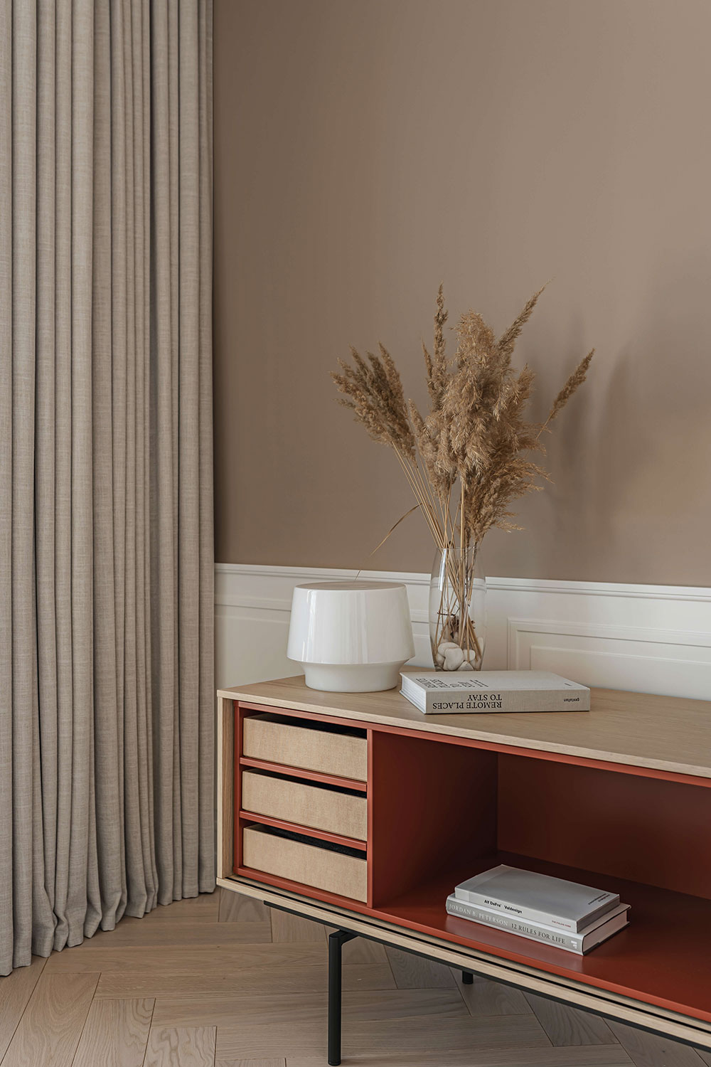 chambre mur terracotta