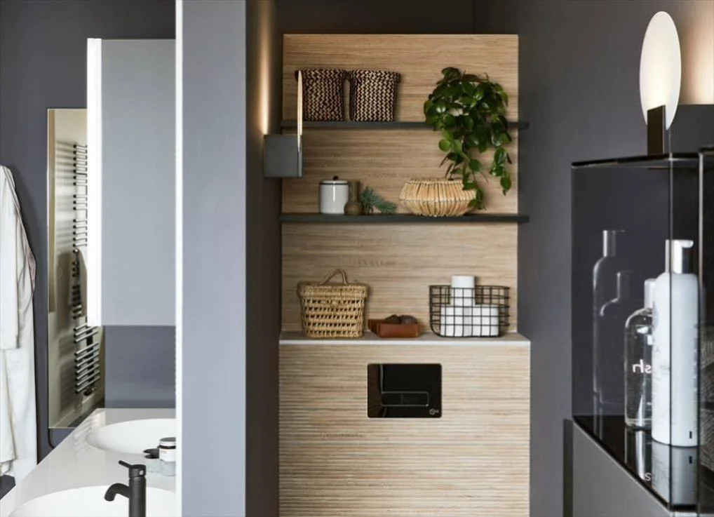 salle de bain design noire et bois salle de bain design noire et bois