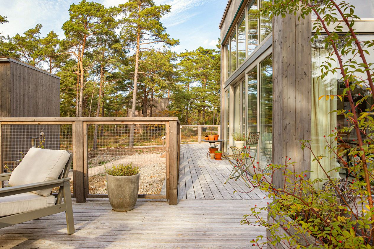 façade maison en bois cubique