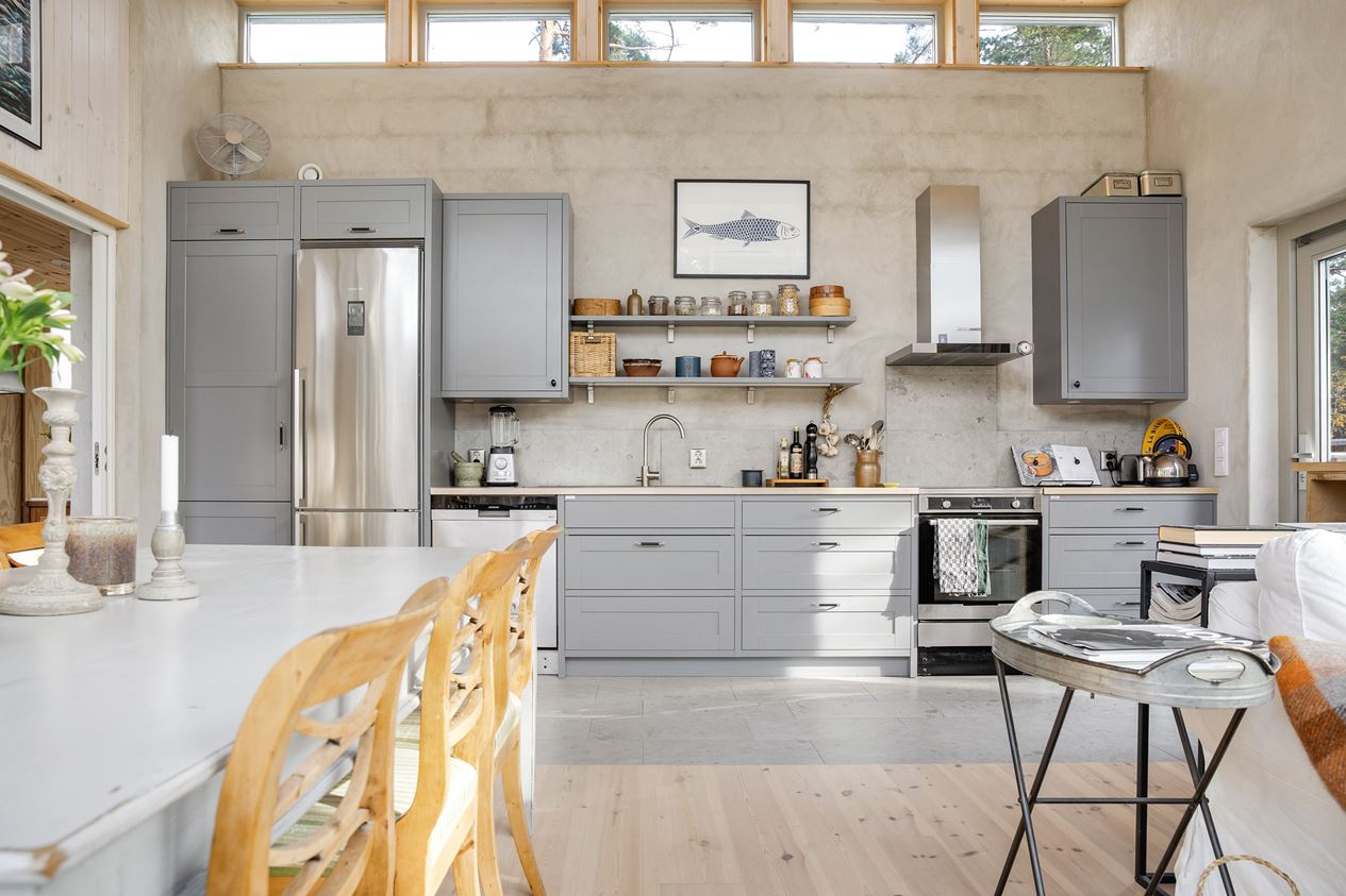 salle à manger et cuisine maison d'architecte