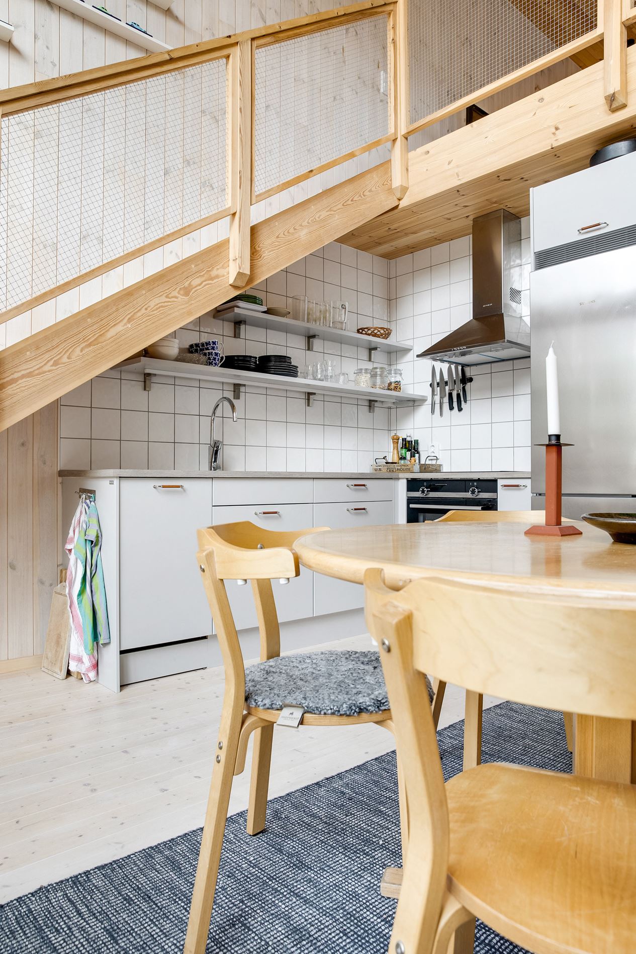cuisine et mezzanine maison d'architecte