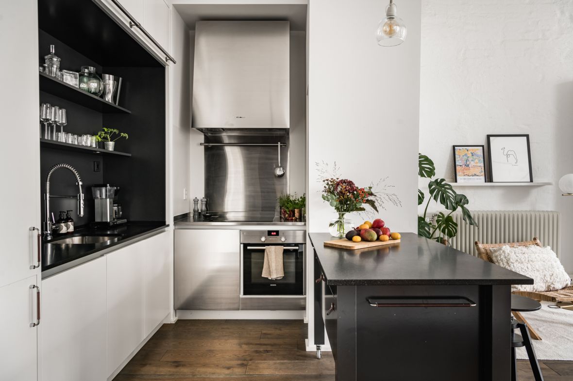 cuisine ouverte blanche et noire cuisine ouverte blanche et noire