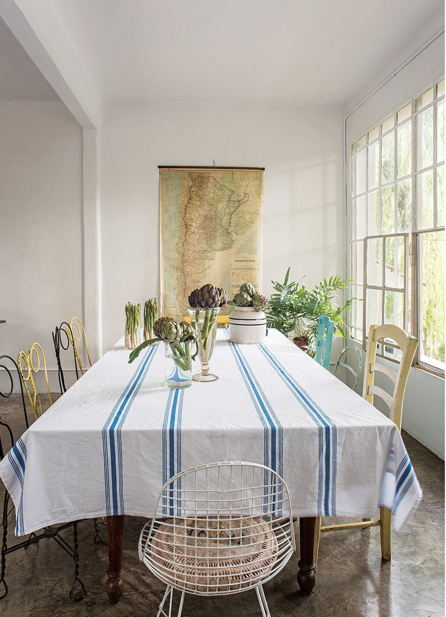 salle à manger avec verrière ancienne
