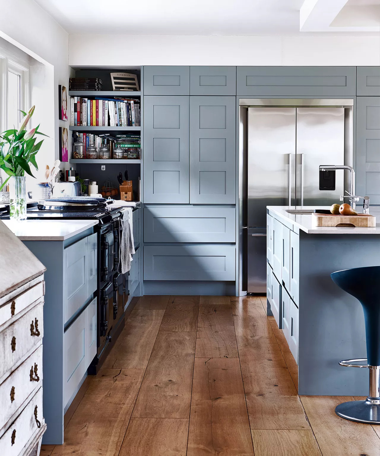 cuisine shaker décoration design bleue