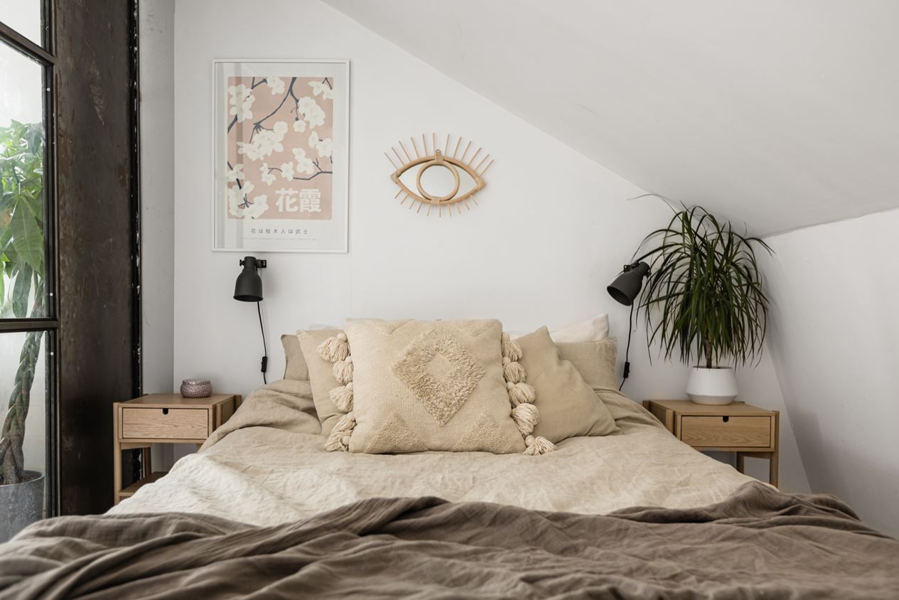 espace chambre studio avec verrière