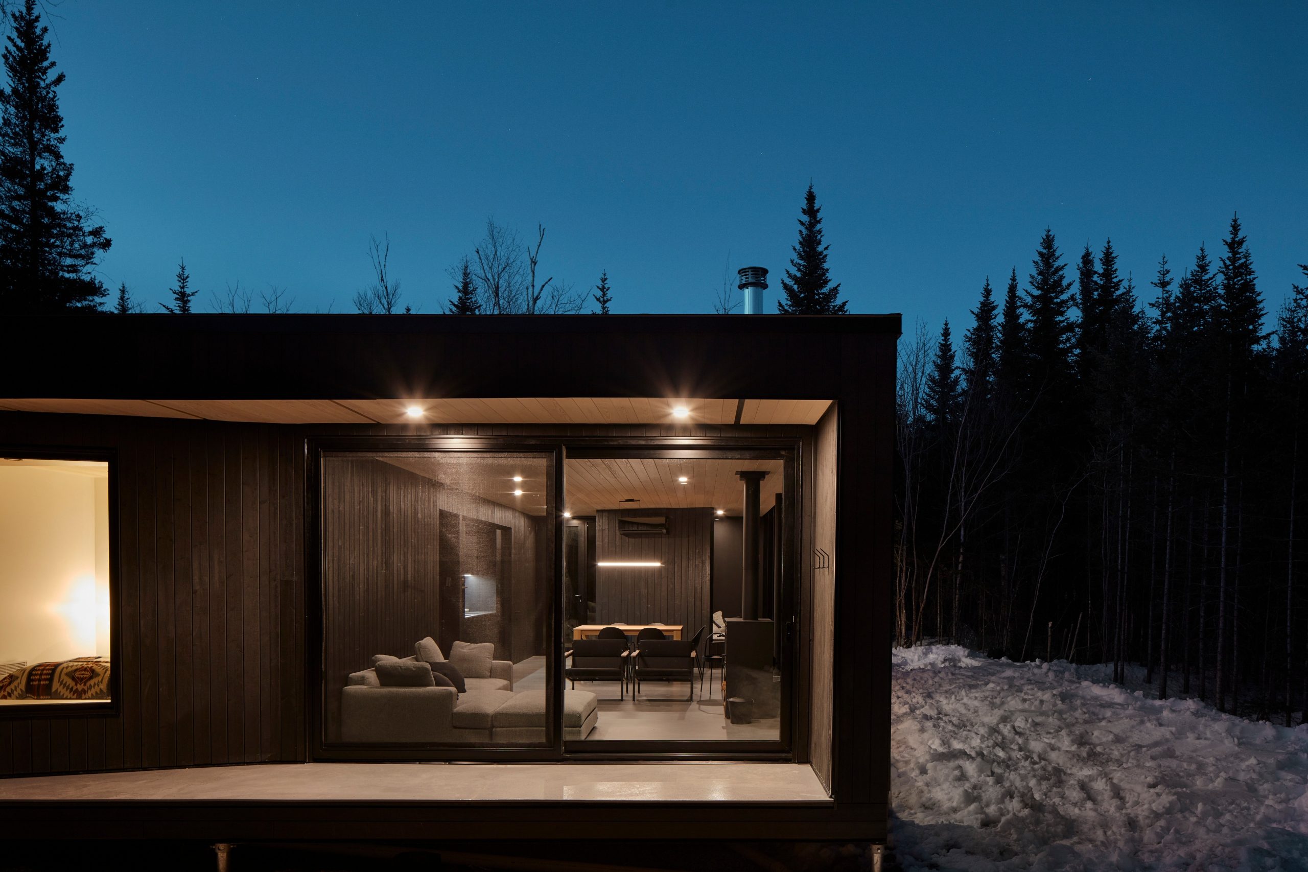 maison d maison d'architecte vue nuit