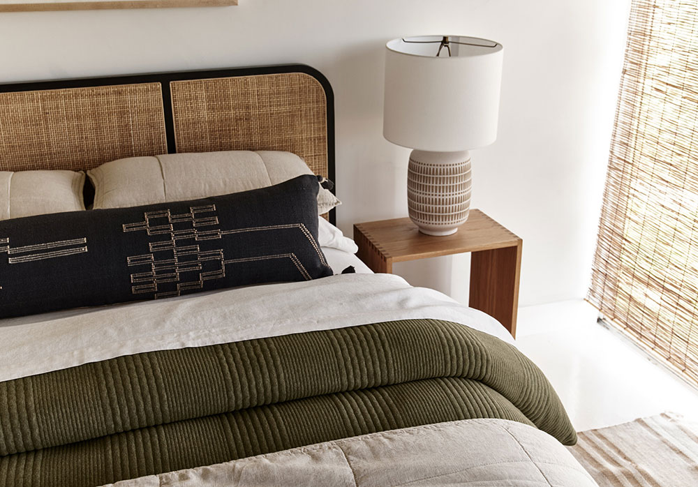 chambre tête de lit cannage