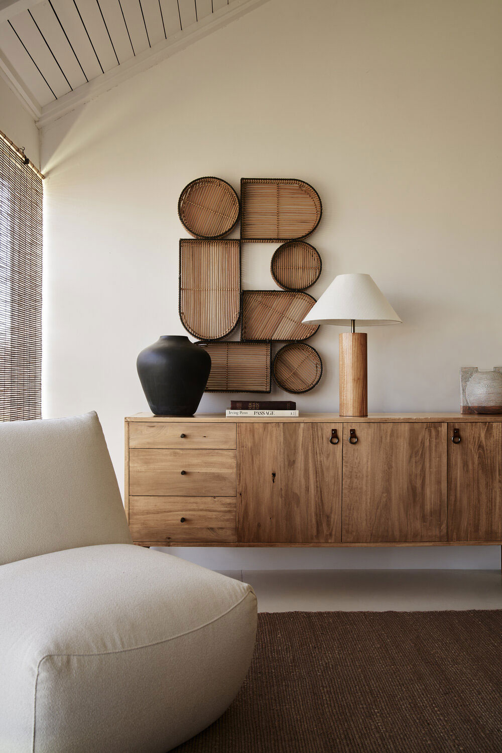 salon maison en bois