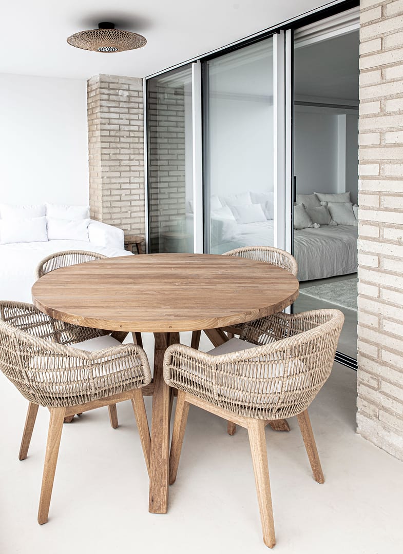 terrasse avec table ronde bois terrasse avec table ronde bois